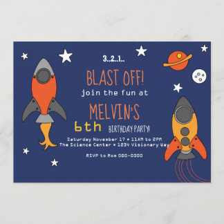 Einladung eines Raketenschiffs zum Geburtstag