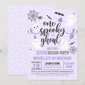 Einladung eines Spooky Ghoul - Mädchen (Lila)