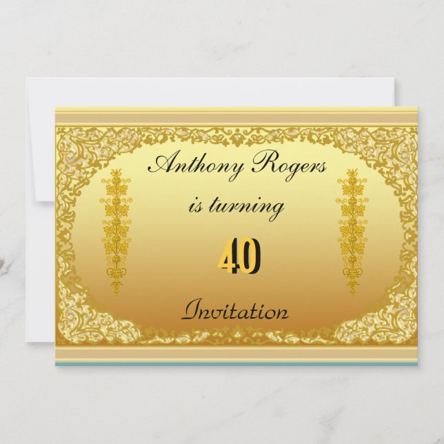 Einladung Elegante Geburtstagsparty (Vorderseite)