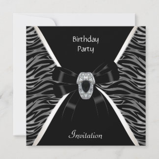 Einladung Elegante Geburtstagsparty Wild Black Jew