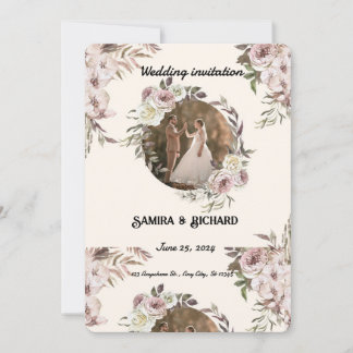 Einladung - Elegante Hochzeitseinladungskarte