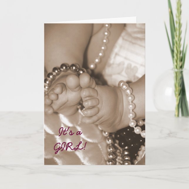 Einladung-Es ist ein MÄDCHEN! Einladung (Vorderseite)