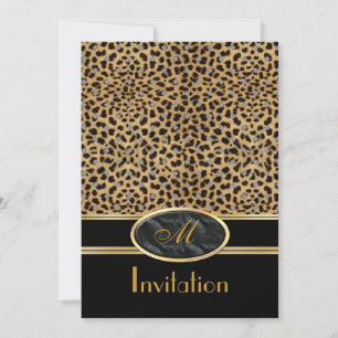 Einladung Exotische Drucke Leopard