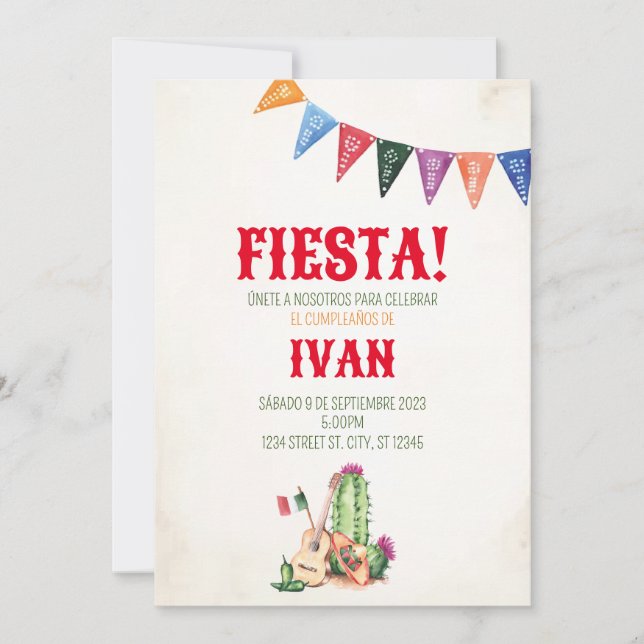 EINLADUNG FIESTA MEXICANA (Vorderseite)