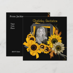 Einladung Foto hinzufügen Sonnenblume Gelbe Blume 