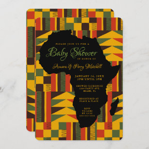 Einladung für afrikanische Tribal-Baby-Dusche