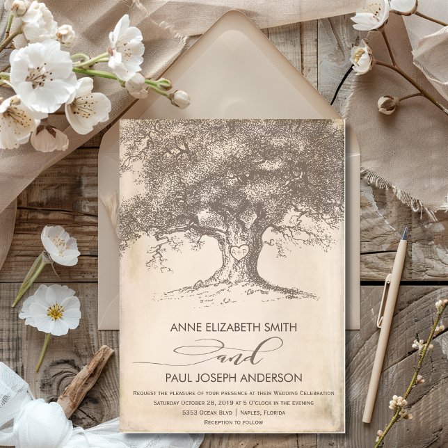 Einladung für alte Bäume (Old tree Wedding Invitation)
