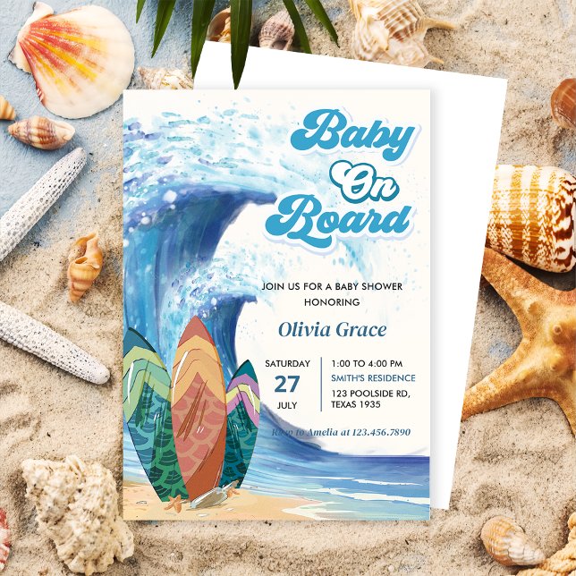 Einladung für Baby an Bord Beach Baby Dusche (Von Creator hochgeladen)