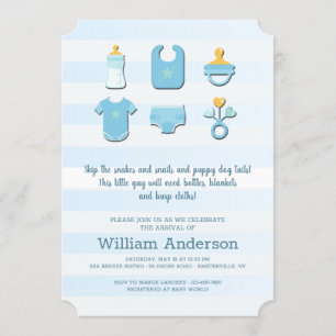 Einladung für Baby Boy Elements Dusche