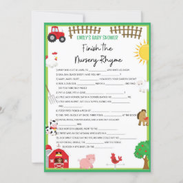 Einladung für Baby Shower-Dusche für Landtiere