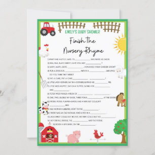Einladung für Baby Shower-Dusche für Landtiere