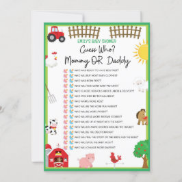 Einladung für Baby Shower-Dusche für Landtiere