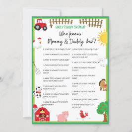 Einladung für Baby Shower-Dusche für Landtiere