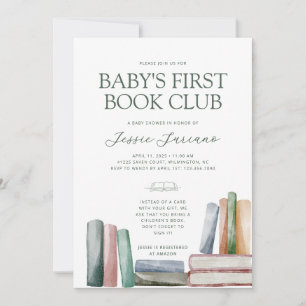 Einladung für Baby's First Book Club Baby Shower
