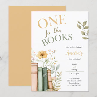 Einladung für Bücher zum ersten Geburtstag