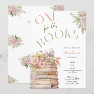 Einladung für Bücher zum ersten Geburtstag