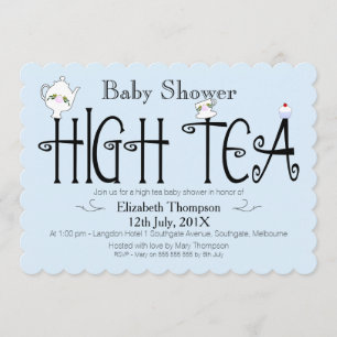 Einladung für ein Baby mit High Tee