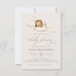 Einladung für eine Babydusche von Lion