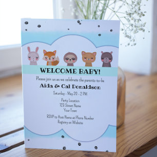 Einladung für eine Sweet Animal Baby-Dusche