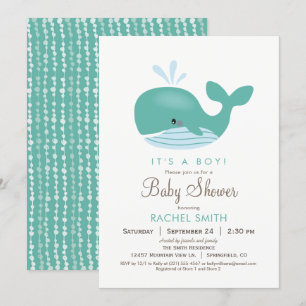 Einladung für eine Whale-Babydusche