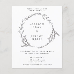 Einladung für Hochzeiten Budget Flyer