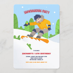 Einladung für jugendliche Snowboarder