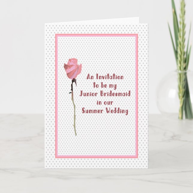 Einladung für Junior Bridesmaid bei der Sommerhoch (Vorderseite)