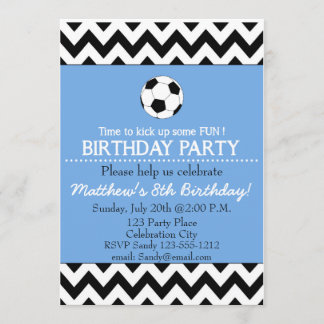 Einladung für Kinder der Fußball-Geburtstagsparty