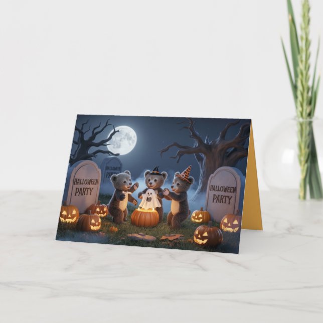 Einladung für Kinder Halloween-Party (Vorderseite)