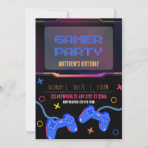 Einladung - Gamer-Party - Benennungszeitalter anpa