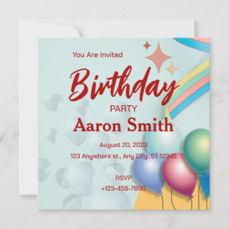 Einladung Geburtstag Personalize Card