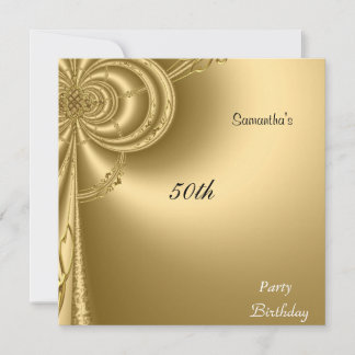 Einladung Gold Geburtstagsparty