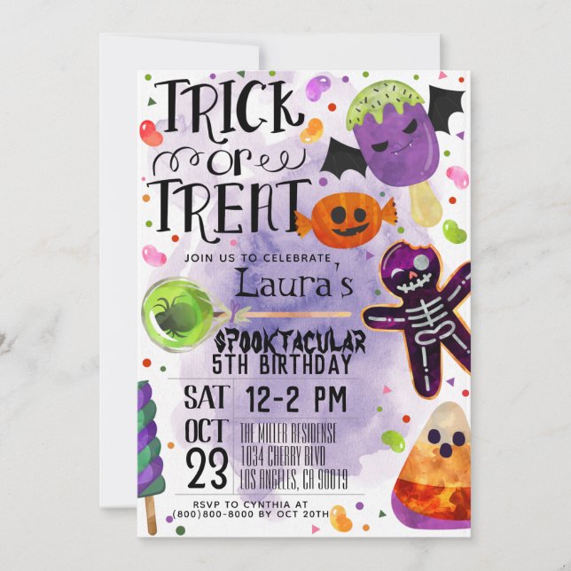 Einladung Halloween (Vorderseite)