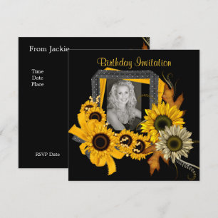 Einladung hinzufügen Foto Sonnenblumen Gelbe Blume