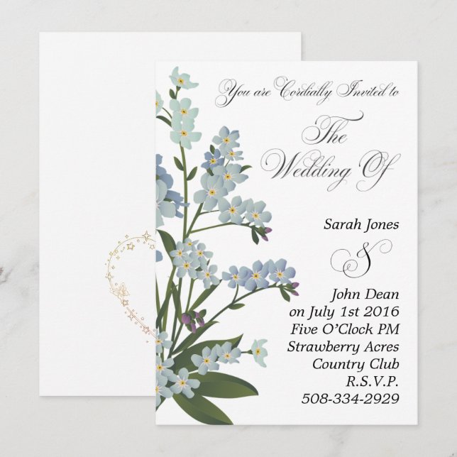 Einladung Hochzeit (Vorne/Hinten)