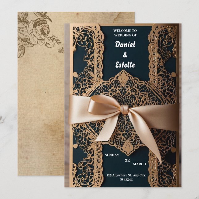 Einladung Hochzeit (Vorne/Hinten)
