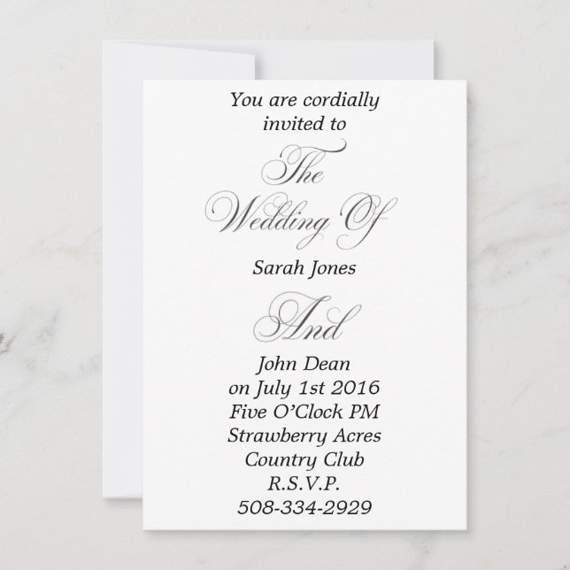 Einladung Hochzeit (Vorderseite)