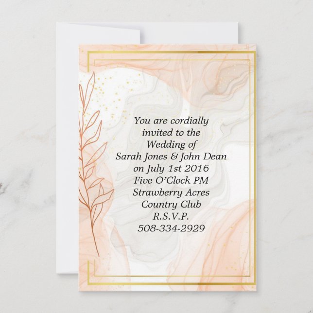 Einladung Hochzeit (Vorderseite)