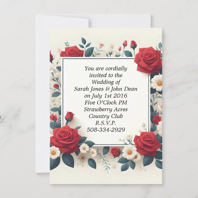 Einladung Hochzeit (Vorderseite)