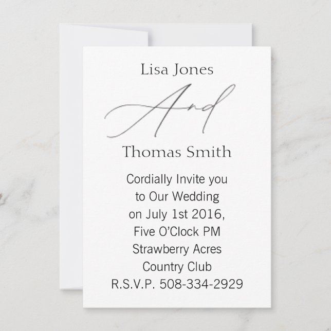 Einladung Hochzeit (Vorderseite)