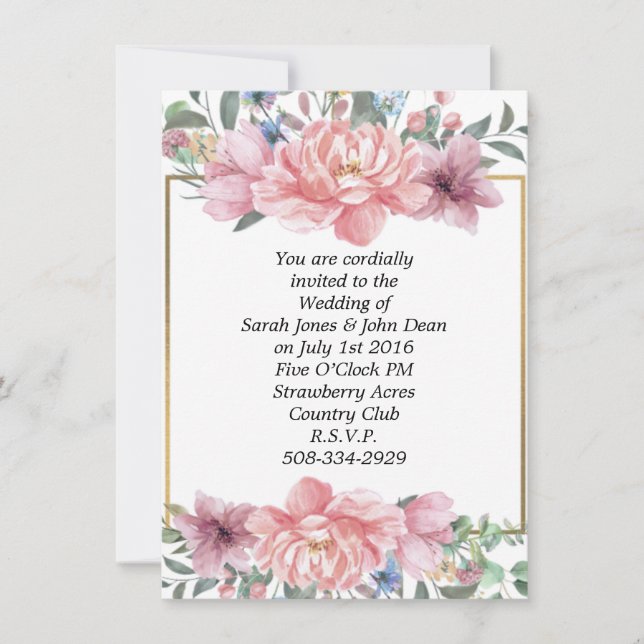 Einladung Hochzeit (Vorderseite)