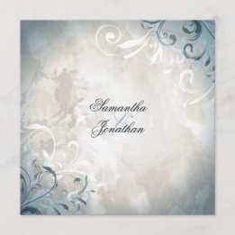 Einladung Hochzeit Elegante Vintage Foliage & Swir