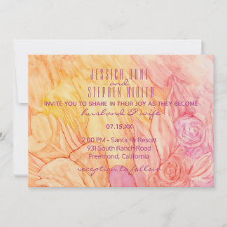 Einladung Hochzeit Frische Blume