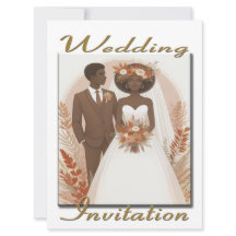 Einladung Hochzeit glückliches ethnisches Paar