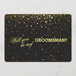 Einladung Hochzeit Gold Confetti TRAUZEUGE Einladu