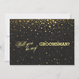 Einladung Hochzeit Gold Confetti TRAUZEUGE Einladu