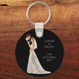 Einladung Hochzeitslayout kann personalisiert werd Schlüsselanhänger