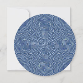 Einladung in Blau und Weiß