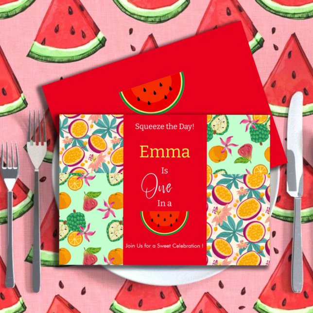 Einladung in Melon zum ersten Geburtstag (Von Creator hochgeladen)