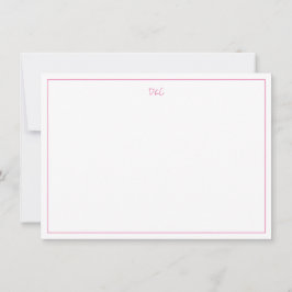 Einladung in Mit Monogramm Rosa und Weiß